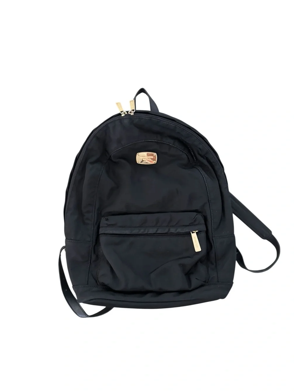 Michael Kors Black Nylon Backpack with Gold Hardware